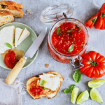 Confiture de tomate, basilic et citron vert